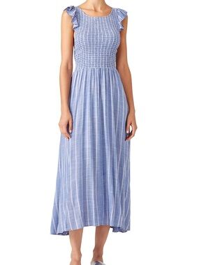 Free People Chambray Butterflies Maxi Dress